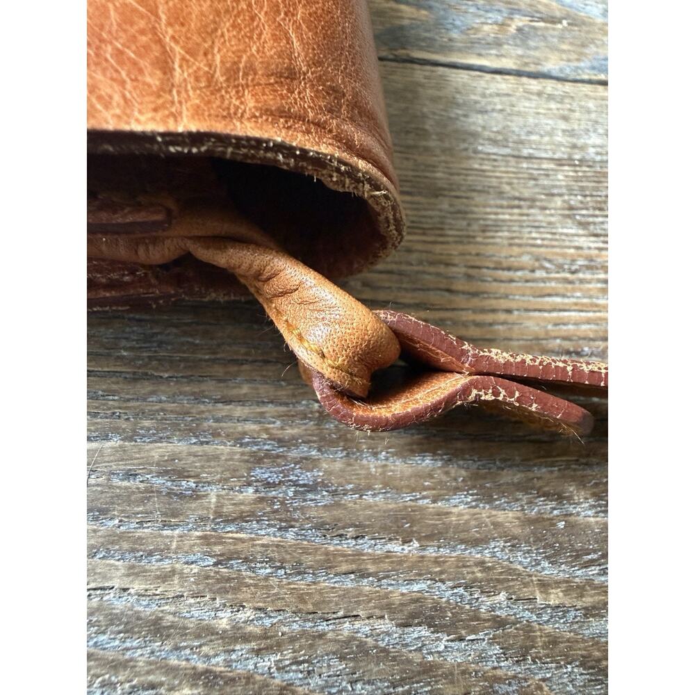 Handmade Brown Leather Messenger Bag Expandable Laptop Briefcase Minimalist Bag - Picture 9 of 9